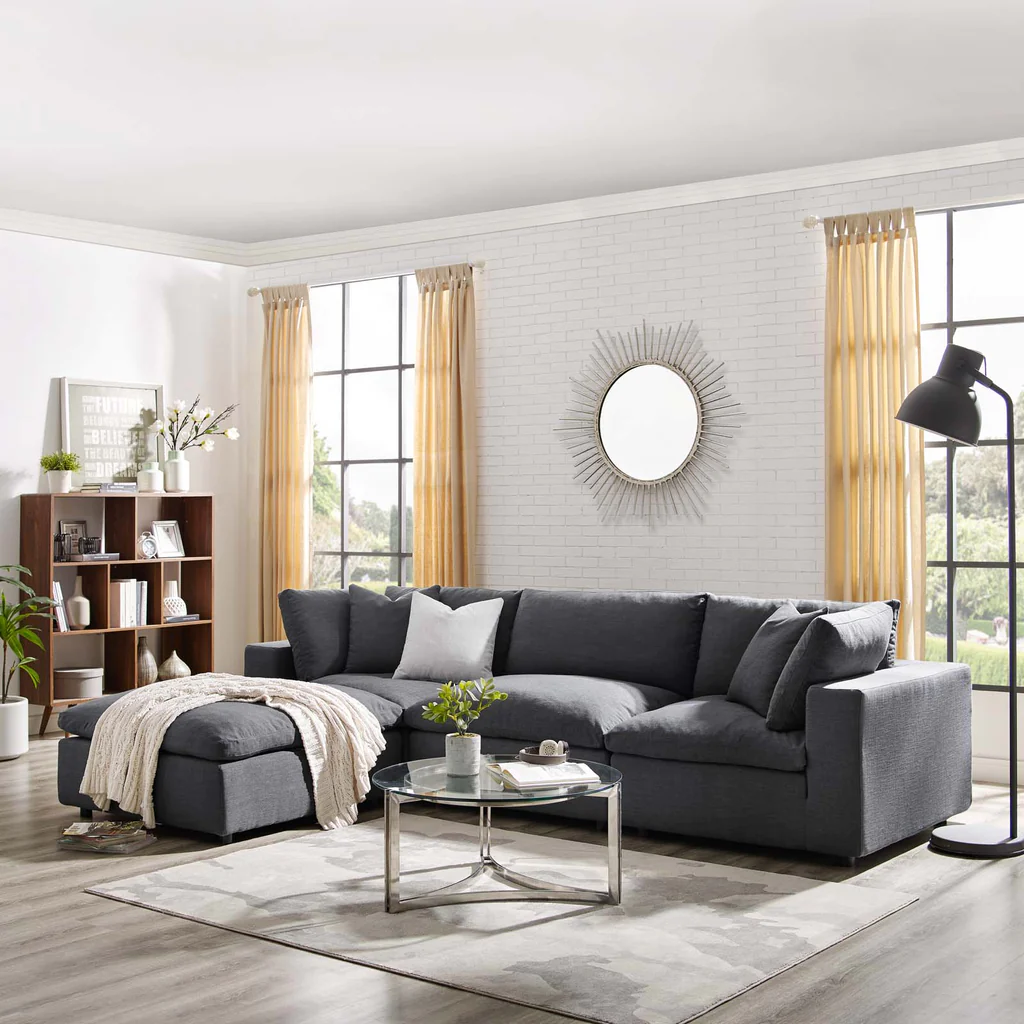 Commix Down Filled Overstuffed 4-Piece Sectional Sofa Set 20